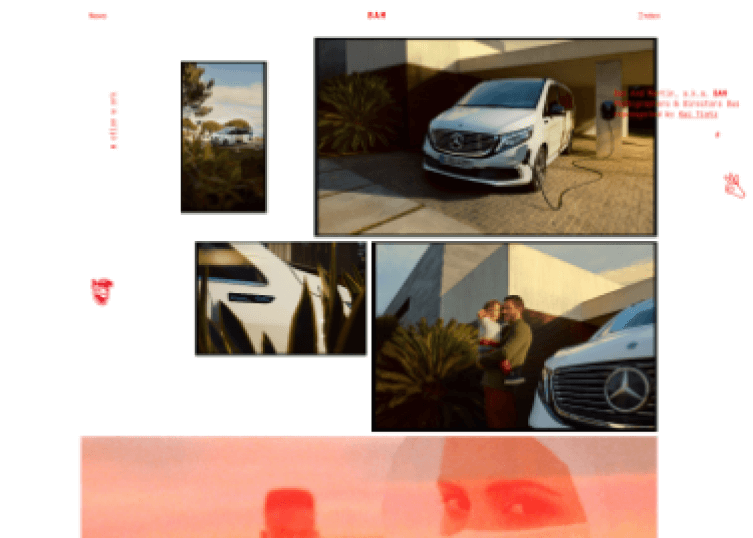 Combining design elements, BAM created their portfolio on a single-page layout.