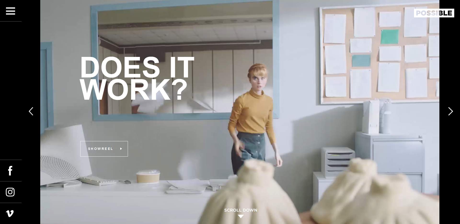 Screenshot of Possible's homepage showing a video that details their expertise as a web design company. Screenshot of Possible's homepage showing a video that details their expertise as a web design company.