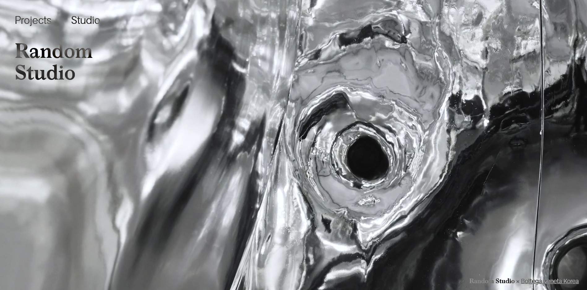 Random Studio's homepage, which show off their skill as web development company. Random Studio's homepage, which show off their skill as web development company.