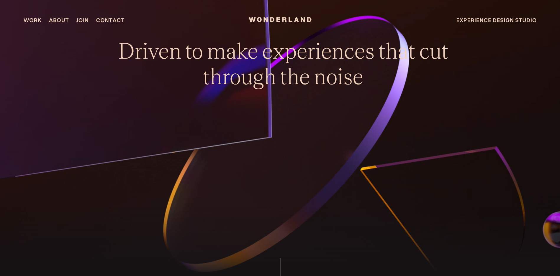 Homepage of Wonderland, an excellent web design company. Homepage of Wonderland, an excellent web design company.