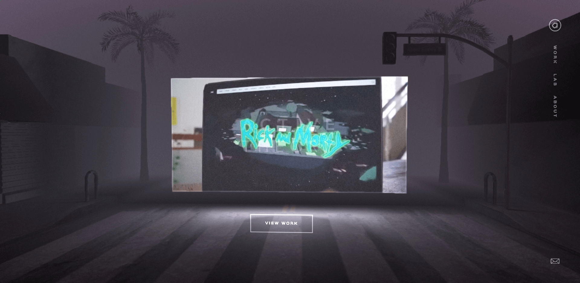 Active Theory's interactive website homepage. Active Theory's interactive website homepage.